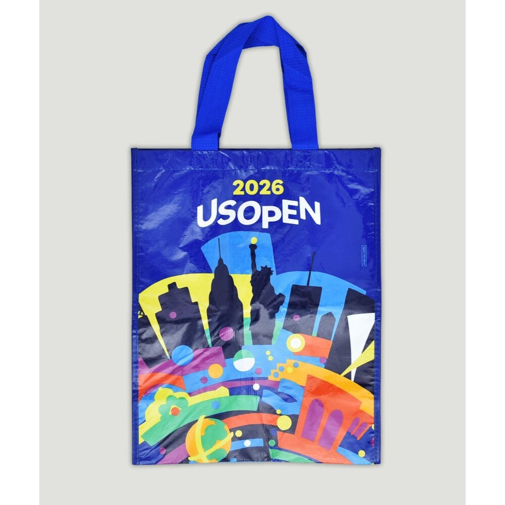 US Open Tennis 2026 Bag Eco Tote Theme Art Official Event Design NEW 18x14x7"
